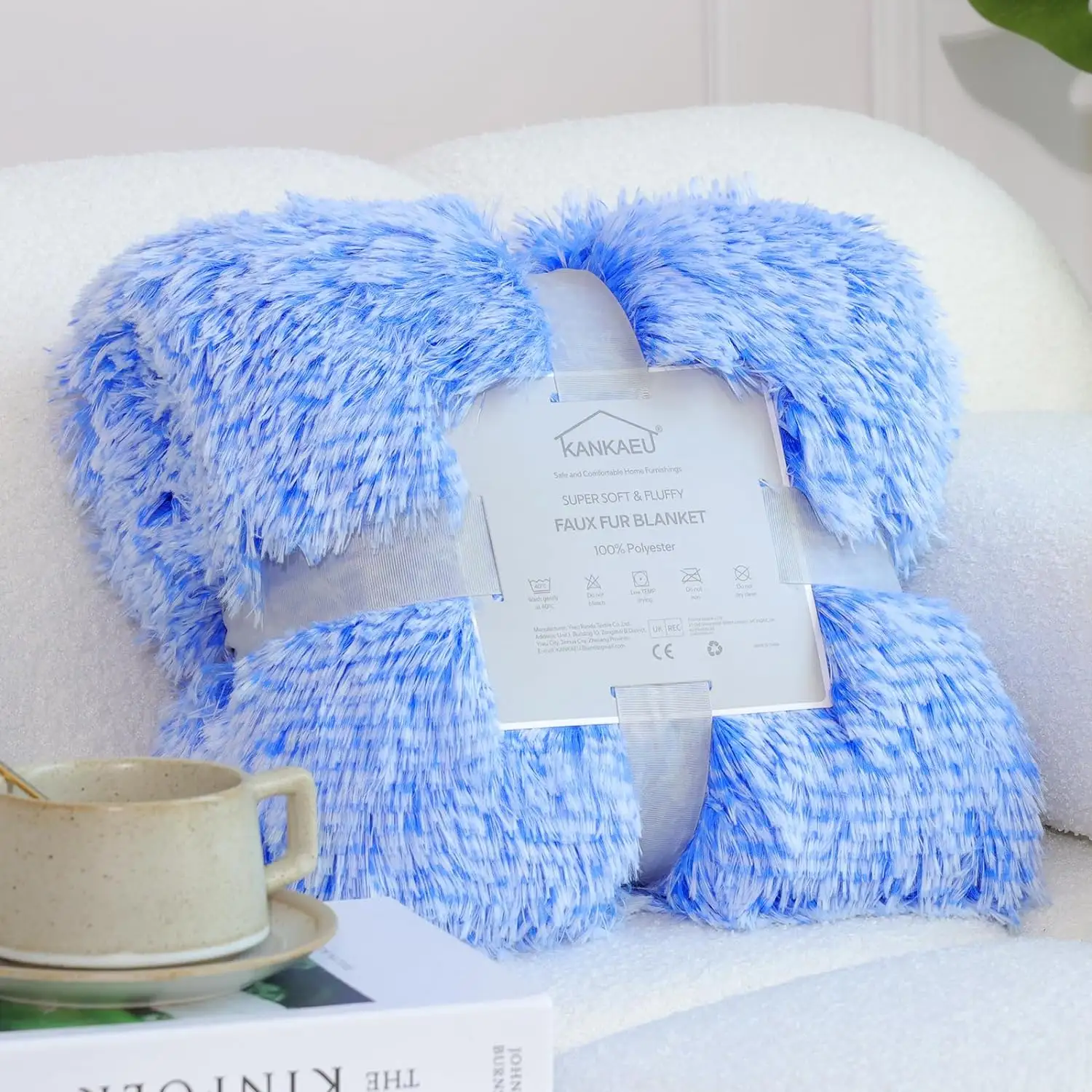 Couvertures moelleuses ultra douces de jet de fausse fourrure de peluche de luxe de confort pour l'hiver