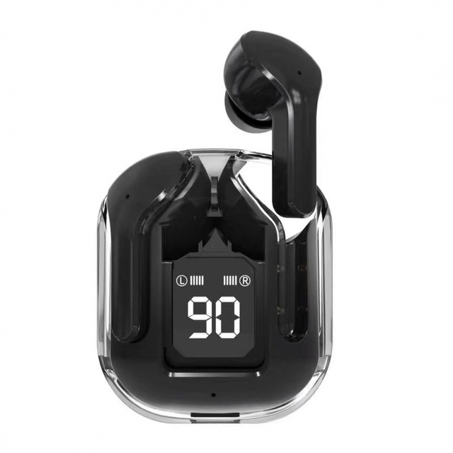 Wireless Sports Blue Tooth Earphones Transparent Space Capsule In-Ear LED Power Display Stereo Sound Waterproof Headsets