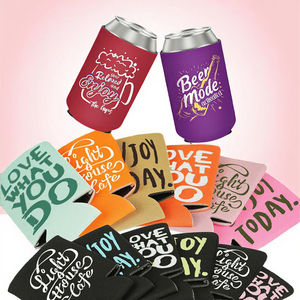 Toptan fiyat özel Logo 12oz neopren Can soğutucular Coozies yalıtımlı içecek bira parti spor için şişe soğutucu kol tutucu - Product Image 5