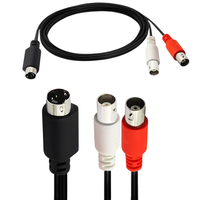 Cable adaptador divisor Y de 4 pines Mini DIN personalizado de fábrica Mini DIN S-Video macho a 2BNC hembra Cable de alimentación