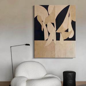 Art abstrait minimaliste, œuvre d'art texturée faite à la main, grande peinture murale décorative abstraite à l'huile sur toile, art mural pour la maison et l'hôtel - Product Image 1
