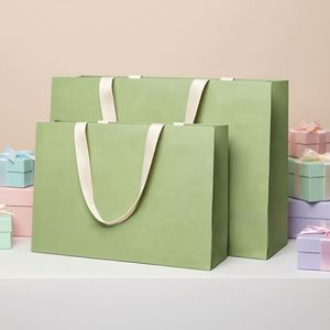 Sacs en papier personnalisés avec logo de marque, de luxe, écologiques, pour la promotion du thé et du vin, sans pli de taille - Product Image 1