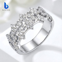 Bague d'éternité à double bande en or jaune 14 carats, diamant de laboratoire taille ronde, bague d'anniversaire, cadeau de mariage raffiné pour partenaire de vie