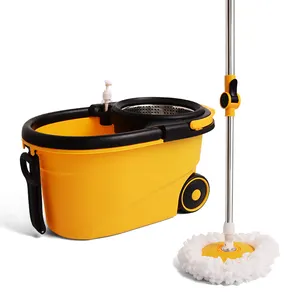 Wholesale customized 360 rotating bucket mop set for household cleaning magic mop twist microfiber mop with cleaning solution