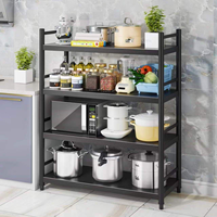 Étagère de rangement de cuisine à 5 niveaux en acier au carbone, organisateur métallique autoportant, étagère de présentation moderne non pliable