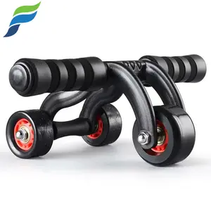 YETFUL Custom Logo Muscle Strength Exercise Equipment Power Stretch Wheel Kit Automatic Abdominal Muscle Training 3 Wheel