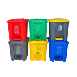 Factory-customized foot-operated, <b>lidded</b>, classified waste <b>bins</b> for hotels, offices, residential communities, and property - Product Image 3