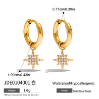 Boucles d'oreilles pour chien Gaovo Niche Luxury Premium Cherry Snowflake, incrustées de strass, en acier inoxydable résistant au ternissement, bijoux de mode