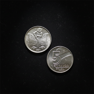 Pièces de monnaie commémoratives de style antique du Brésil 1990, 5 centavos (Pêcheur), cadeaux, décoration de la maison - Product Image 3