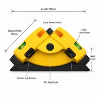 Niveau laser infrarouge haute précision à 90 degrés, faisceaux rouges, lumière vive, pose de carrelage, utilisation en extérieur -01, pile AAA, garantie 1 an