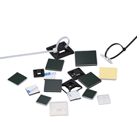 Attaches de câbles en nylon noir JGSL 20x20mm avec base autocollante, certifiées IATF 16949 CE RoHS, fixation à approvisionnement direct