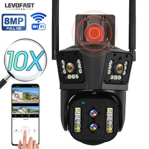 Levofast Hot Sale Ipc360 Home 8K 16mp 4 Lens Ptz Wifi Camera App Remote View 10x Zoom Outdoor Surveillance Cctv Draadloze Camera