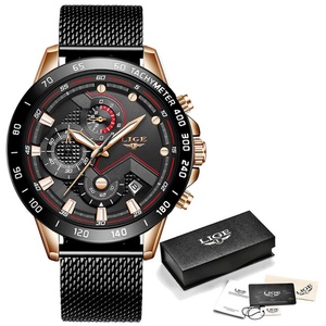 Relojes de Pulsera de Cuarzo para Hombre Lige 9929, Relojes de Lujo Luminosos de Acero Inoxidable Resistentes al Agua para Hombre - Product Image 2