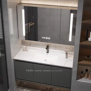 VAMA Meuble-lavabo de salle de bain mural au design moderne personnalisé pour hôtel et <span class=keywords><strong>appartement</strong></span> - Product Image 4
