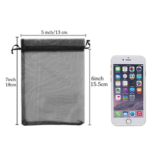 Bolsas de transporte de joyería <span class=keywords><strong>con</strong></span> cordón de organza de colores mezclados, bolsas de regalo para fiestas de boda - Product Image 2