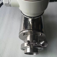 Pengukur Aliran Susu Tri Clamp Stainless Steel DN25/DN50 Elektromagnetik Sanitasi RS485 OEM Kelas Makanan Akurasi +/-0.5%