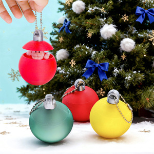 Adorno de bola de Navidad, decoración colgante redonda de plástico para árbol, regalo para fiesta - Product Image 1