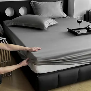 3PCS套装定制尺寸彩色印花标志超细纤维软台面床单酒店床罩棉枕套套装