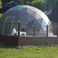 Toit de luxe en PVC chauffé Eco préfabriqué dôme géodésique transparent hôtel tente de glamping maison désert tente dôme ronde pour le camping