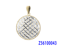 Bijoux FJ Fallon, pendentif élégant en filigrane en forme de cage, plaqué or 14 carats, base en laiton