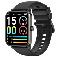 Smartwatch da 1,83 pollici con monitoraggio della temperatura corporea, della frequenza cardiaca, dell'ossigeno nel sangue e della pressione sanguigna, impermeabile IP68, per uomo e donna