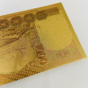 ธนบัตรทองคำไทยใหม่ 1,000 บาท รูปแบบเหรียญเงินไทย ของสะสม ของขวัญ  แผ่นทองคำ 24k - Product Image 4