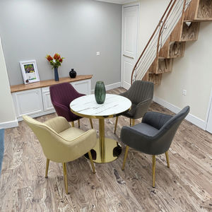 Ghế ăn bọc vải đỏ phong cách Bắc Âu dành cho nhà ở, phòng ăn, nhà hàng, khách sạn, sự kiện, tiệc chiêu đãi - Product Image 6