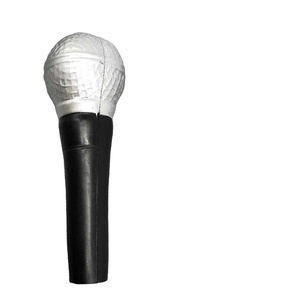 Microphone factice en mousse PU, jouet anti-stress, accessoire de chant pour animateur, cadeau personnalisé avec logo - Product Image 1