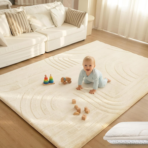 Nouveau design, vente en gros, tapis épais moderne et moelleux pour salon, tapis en fausse fourrure de <span class=keywords><strong>lapin</strong></span>, tapis de jeu pour bébé et tout-petit, tapis en mousse à mémoire de forme - Product Image 1