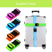 Sangle de fixation réglable robuste avec logo personnalisé, boucle en métal, pour bagages, accessoire cadeau réutilisable
