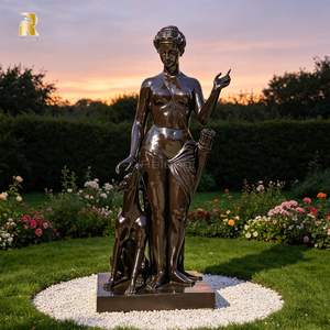 Statue en bronze grandeur nature de la déesse Artemis Diana, sculpture métallique grecque de la déesse chasseuse, personnalisable pour jardin extérieur, parc - Product Image 1