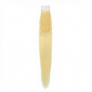 Cabello Humano Remy Indio Rubio 613 con Cierre de Encaje 2x6 Liso - Product Image 2
