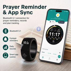 Custom OEM IP67 Waterproof Wearable Intelligent Tasbih Tally Praise Counter <b>Gift</b> Ring for Islamic Ramadan <b>Eid</b> Zikr Ring - Product Image 6