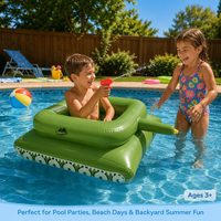 Pistolet à eau gonflable géant en PVC pour enfants, jouet de piscine et de plage, 155 cm