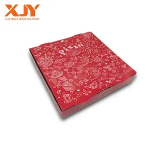 Custom 8 12 14 28 Inch With Logo Carton Take A Way Karton Corrugated Caja Para De Black Pack Boite Kutusu Pizza Boxes