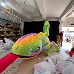 Modelo de <span class=keywords><strong>globo</strong></span> de animal camaleón inflable realista de 3m de largo para actividades temáticas de la naturaleza del bosque, zoológico, decoración de jardín botánico - Product Image 5