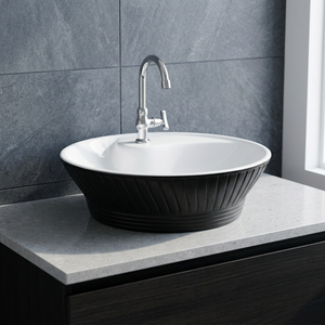 Lavabo de salle de bain rectangulaire moderne en granit jaune imprimé pour usage hospitalier, à poser sur le plan - Product Image 2