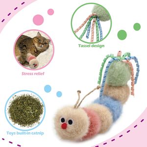 <span class=keywords><strong>Fluffy</strong></span> mềm polyester bông vải Sâu Bướm đồ chơi tương tác tự nhiên catnip Comforter đồ chơi cho mèo trong nhà - Product Image 4