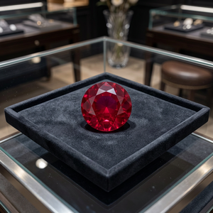 Rubis naturel ovale, traité par cirage/huile, qualité AAA, lustre parfait, 12 mm, 21,50 carats, rouge, pour la fabrication de bijoux, pas cher - Product Image 1