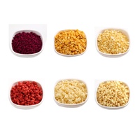 Guoyue Freestedried Fruit Groente Dobbelstenen Natuurlijke Gedroogde Aardbeien Mango Perzik Ananas Apple Pitaya Gesublimeerd Gevriesdroogd