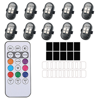 Nouvelle lampe de véhicule à télécommande sans fil, universelle, 8 couleurs, feux d'avertissement clignotants pour motos et voitures