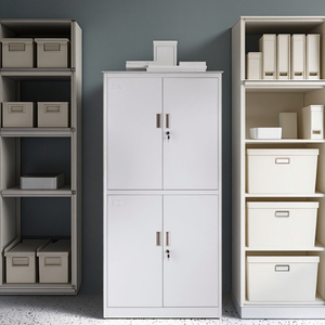 Armoire de rangement moderne réglable à 3 niveaux en acier pour dossiers, idéale pour l'école, le bureau, l'hôpital – Meuble de rangement pratique et peu encombrant - Product Image 4