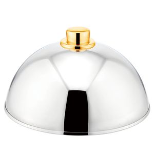 Vaisselle de restaurant commerciale 10 pouces assiette ronde en acier inoxydable couvercle de plat de service couvercle de plaque de nourriture à la vapeur - Product Image 4