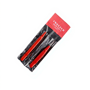 Juego de Pinzas SUNTOOLS/STIPL de 2 Piezas, Acero Inoxidable, Mango Rojo, Corte Baguette Cónico, para Joyería y Manualidades - Product Image 1