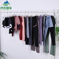 Tops de Yoga Usados al por Mayor, Ropa Deportiva de Segunda Mano, Leggings Deportivos de Grado A con Efecto Push-Up para Mujer, Fitness y Gimnasio