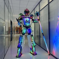 Robot humanoide con luz LED personalizada, disfraz de cosplay para bodas y eventos comerciales con efecto luminoso