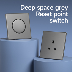 UK 1/2/<span class=keywords><strong>3</strong></span>/4 Bende Elektrische Lichtschakelaar Acryl Paneel Pc Knop Reset Ontwerp Wandschakelaars <span class=keywords><strong>Socket</strong></span> Voor Hotels Max 220V 13a - Product Image 3