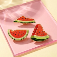 Groothandel Metalen Speld Op Maat Fruit Reversspeldjes Schattige Sappige Watermeloen Reversbadge Broche Kaart Emaille Spelden Metalen Ambachten Cadeaus