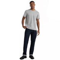 T-shirt unisexe en coton/bambou 260g, respirant, imprimé, style standard personnalisé, manches courtes, tricot pur