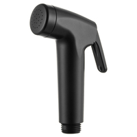 Robinet d'eau noir Portable chromé ABS plastique pulvérisateur à pousser Bidet lavage des mains toilette Jet Spray Shattaf Bidet